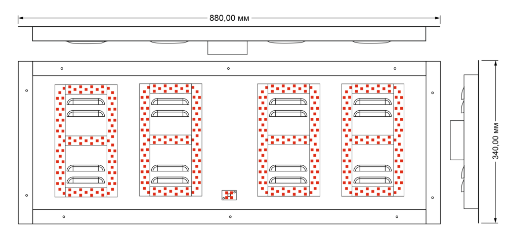 Табло АЗС П230 SMD в корпусе