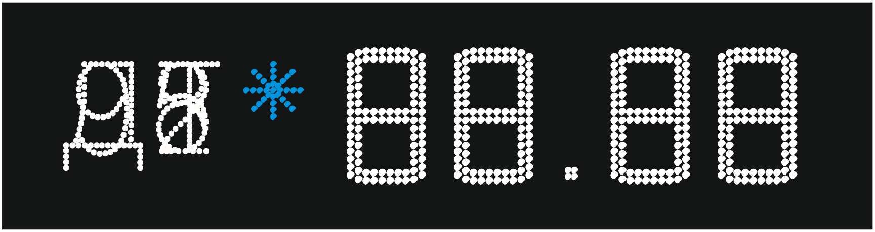 Табло АЗС П200(ДТ,92,95)-121-СНЕГ