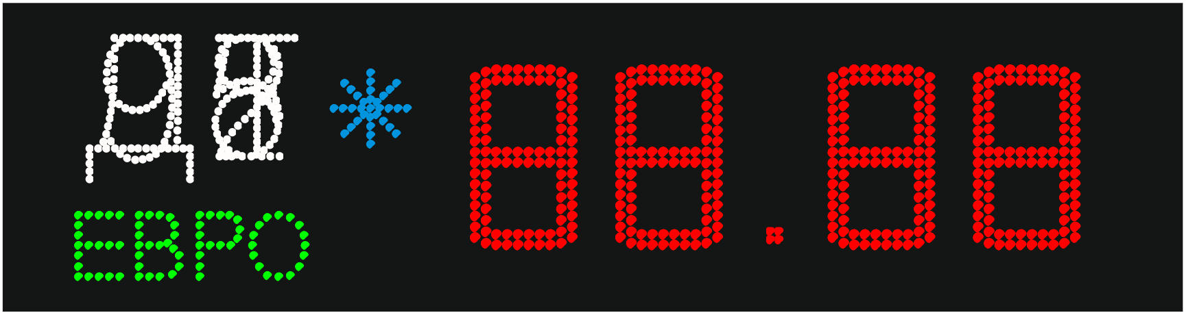 Табло АЗС П200(ДТ,92,95)-121-ЕВРО-СНЕГ