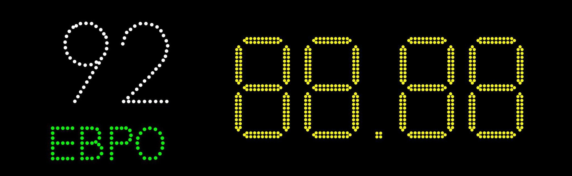 Табло АЗС П230-92-181-ЕВРО