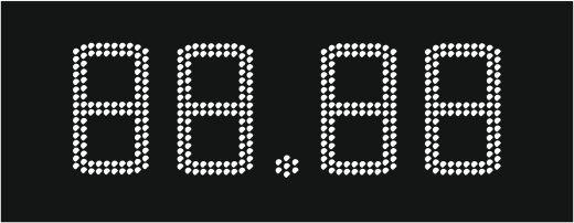 Ценовое табло в стелу АЗС П200 с высотой знака 200мм. toprosel.ru