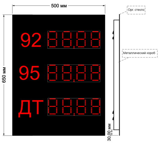Табло на операторную АЗС Т650